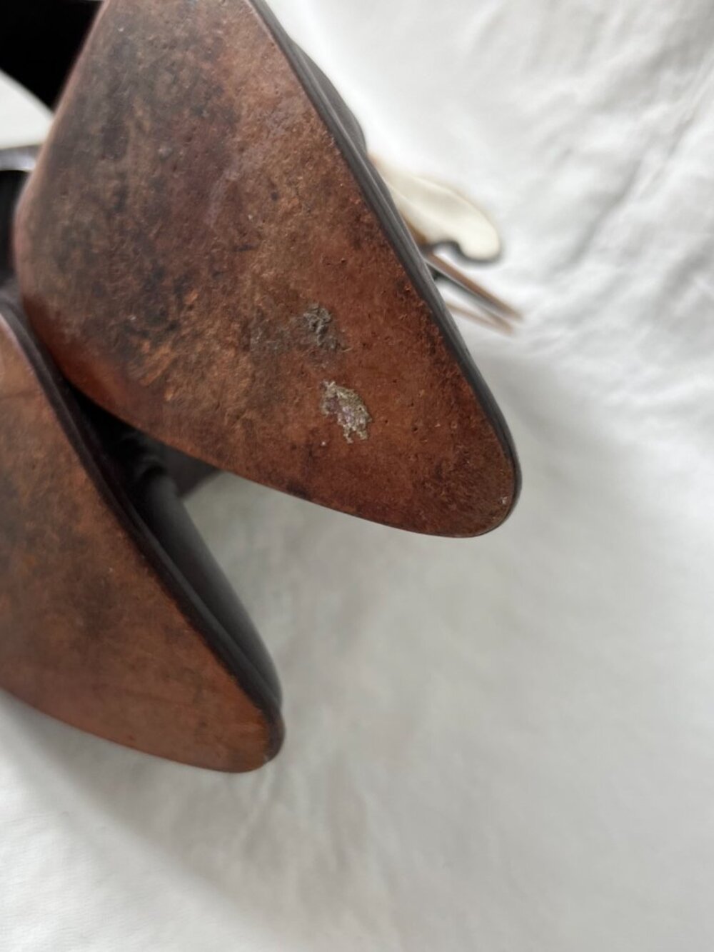 Donald Pliner western boots split shaft brown leather fur cow 8.5 womens pointed - Picture 9 of 13